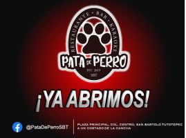 Pata De Perro Sbt menu