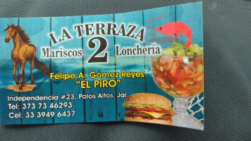 La Terraza 2 menu