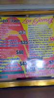 Tortas Los Gomez menu