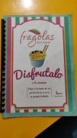 Fragolas Helados menu