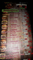 Monster Burguer's menu