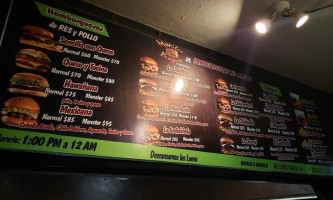 Monster Burguer's menu