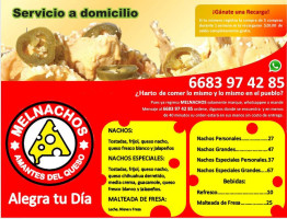 Melnachos Mochicahui menu