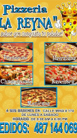 Pizzería La Reyna menu