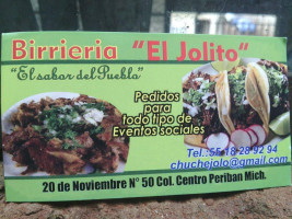 Birrieria El Jolito menu