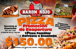 Baron Rojo menu