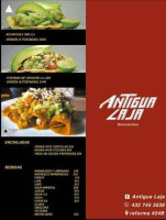 Antigua Laja menu