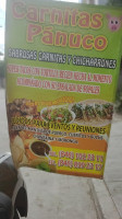 Carnitas Panuco menu