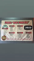 San Miguel menu