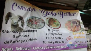 Comedor Doña Bertha menu