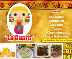 Loncheria La Guare menu