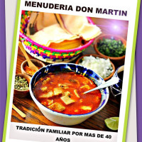 Menuderia Don Martín menu