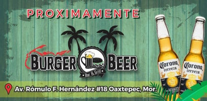 Burger Beer Oaxtepec menu