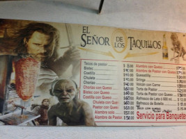 El Señor Y Sus Taquillos menu