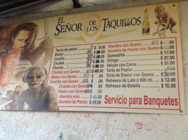 El Señor Y Sus Taquillos menu