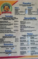 Antojitos Los Caleros menu