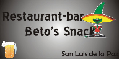 Betos Snack menu