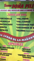 Tacos Y Jugos Dona Pili menu