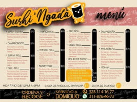 Sushi'ngada menu