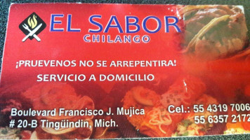 El Sabor Chilango menu