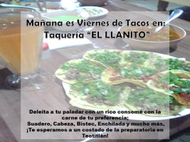 Taquería El Llanito menu
