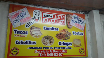 Tacos Edna menu