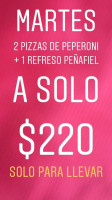 Peka's Pizza menu