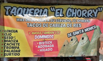 Taqueria El Chorry menu