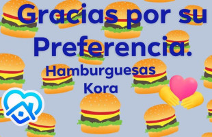 Hamburguesas Kora menu