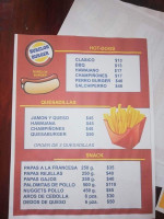 Burelos Burger menu