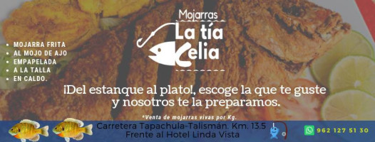 Mojarras La Tía Celia menu