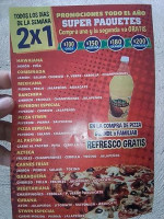 Stwin Pizza menu