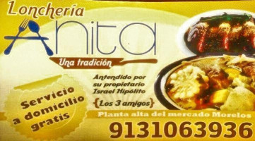 Loncheria Anita Mercado Morelos menu