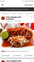 Tortas Ahogadas Estilo Guadalajara menu