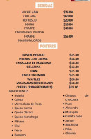 Chelelo´s Snacks Beer menu