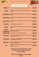 Chelelo´s Snacks Beer menu