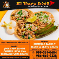 Toro Loco menu