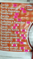 Antojitos Doña Toñita menu