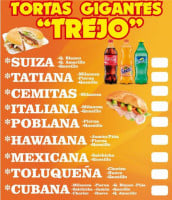 Tortas Trejo menu