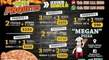 Megan Pizza menu