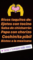 Tlayudas Doña Coquis menu