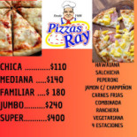 Pizzas Ray Jalacingo Carta