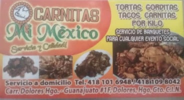 Carnitas Mi México En Dolores Hidalgo Cuna De La Independencia Nacional menu