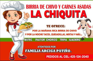 Birria De Chivo Y Carnes Asadas La Chiquita En Múgica menu