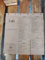 Loft cafe menu