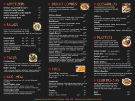 Ricky's Tacos menu