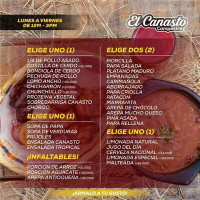 El Canasto Campestre menu