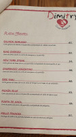 Dimitry Cocina Romantica menu