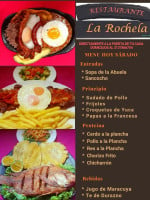 La Rochela Montenegro menu