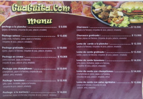 Guaguita.com menu